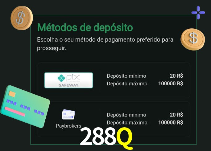 O cassino 288Q oferece uma grande variedade de métodos de pagamento